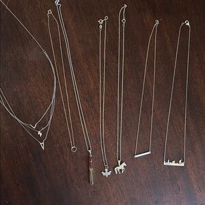 Lot of Beautiful Silver Necklaces